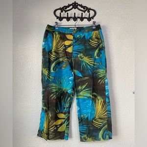 Chicos design tropical print cropped pants‎